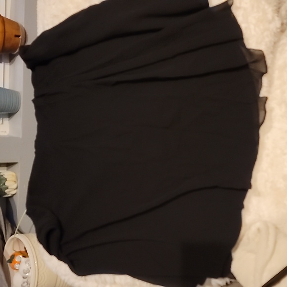 Anne Klein Rhinestone Black Silk Halter Midi Dress - Picture 3 of 6